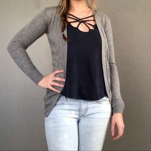 Gray High-Low Cardigan - LIKE NEW